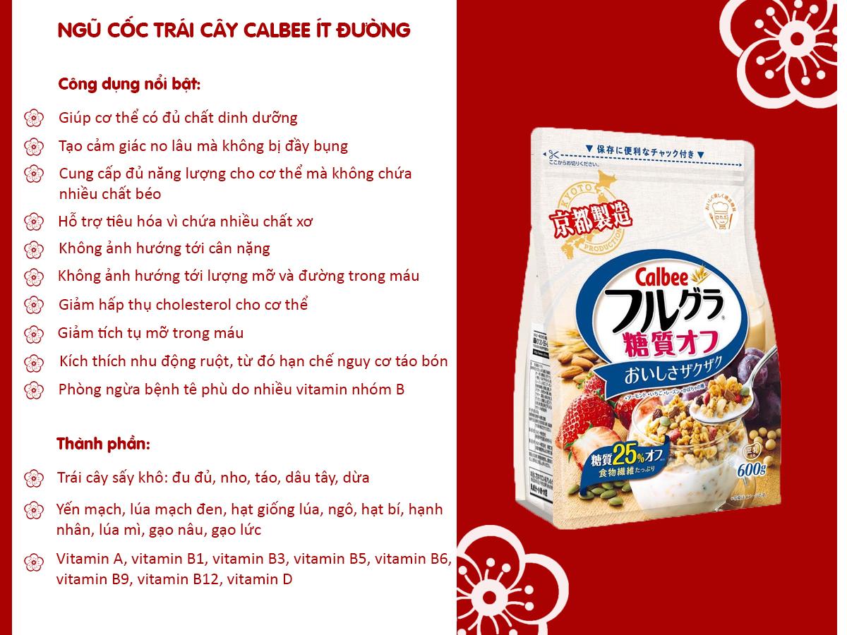 Ngũ cốc Calbee ít đường