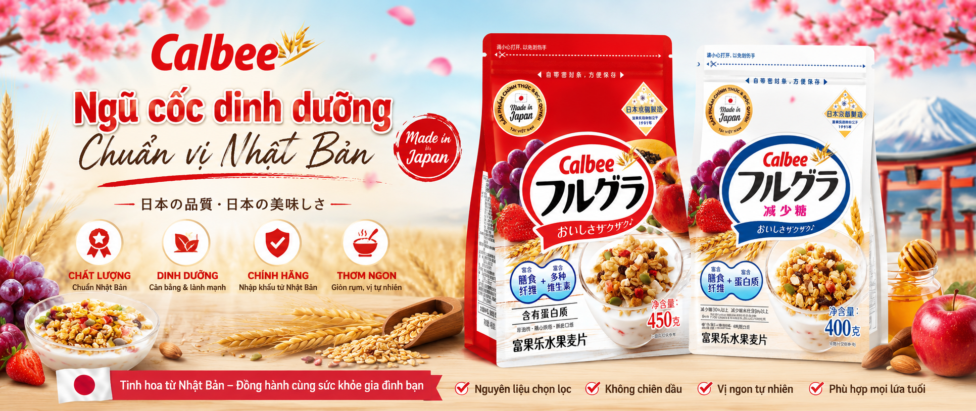 Ngũ cốc Calbee Nhật Bản
