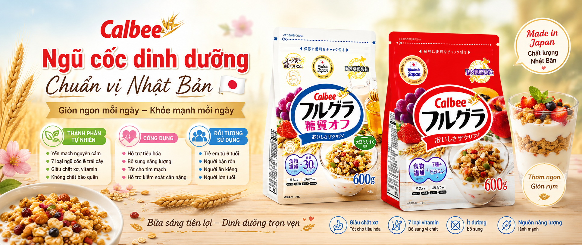 Ngũ cốc Calbee 600g