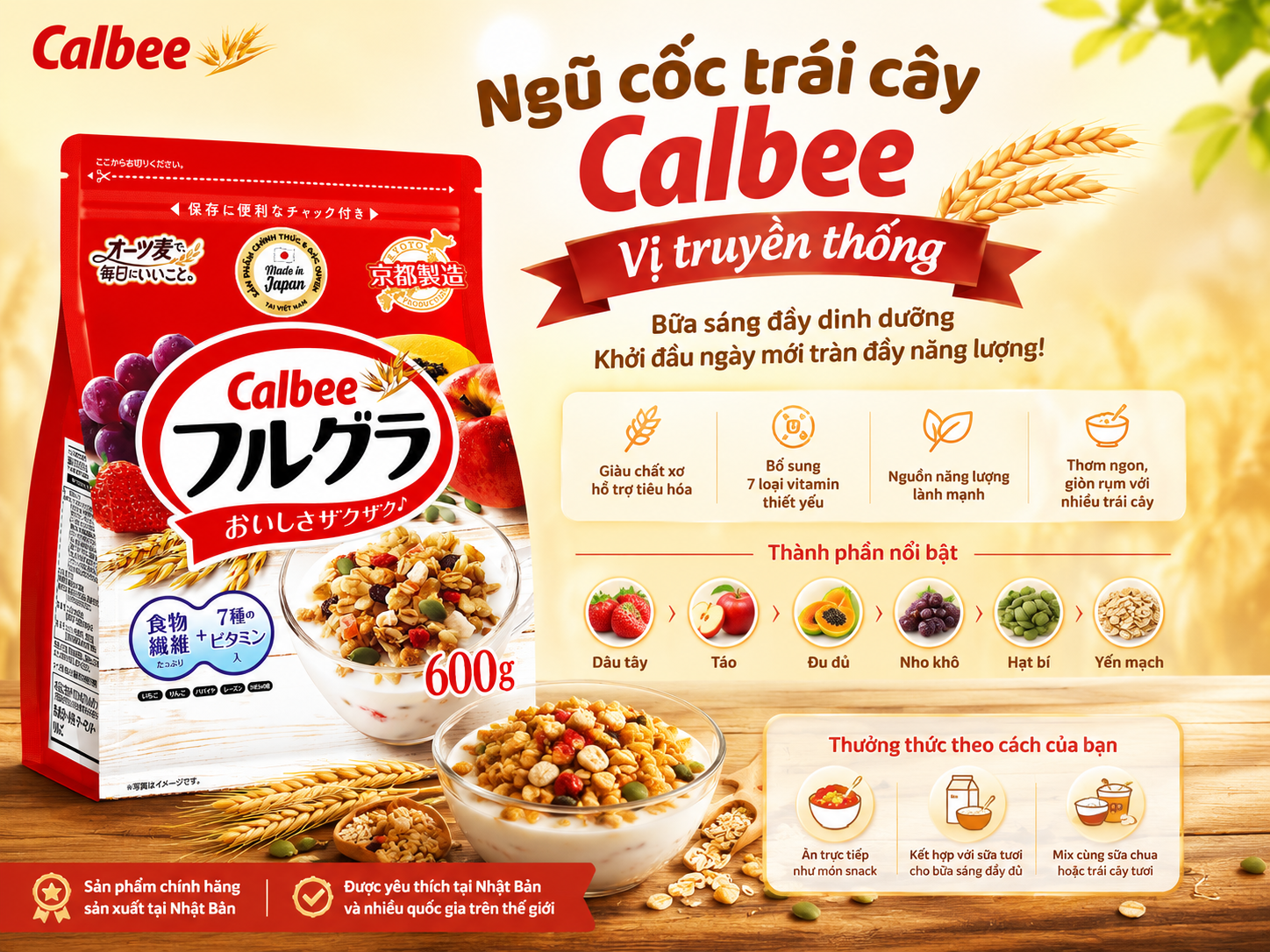 Ngũ cốc Calbee truyền thống
