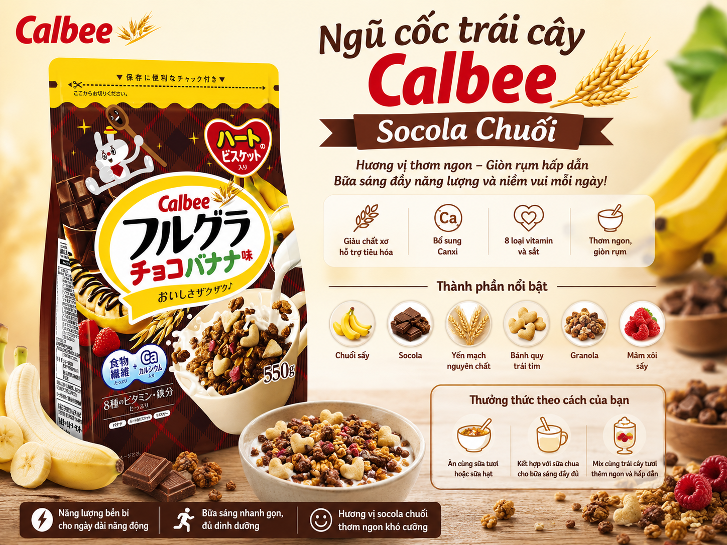 Ngũ cốc socola chuối